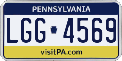 PA license plate LGG4569