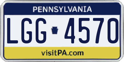 PA license plate LGG4570