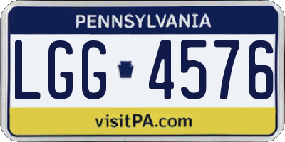 PA license plate LGG4576