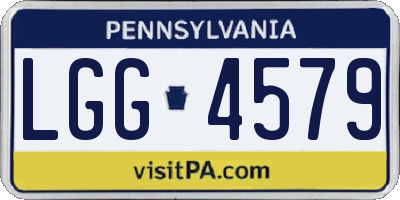 PA license plate LGG4579