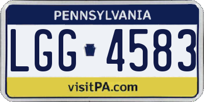 PA license plate LGG4583