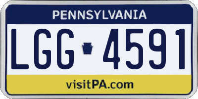 PA license plate LGG4591