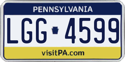 PA license plate LGG4599
