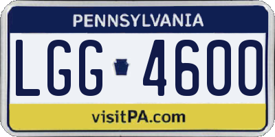 PA license plate LGG4600