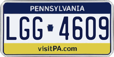 PA license plate LGG4609