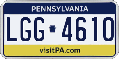 PA license plate LGG4610