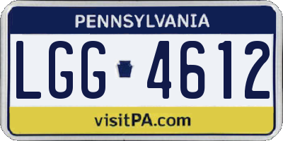 PA license plate LGG4612