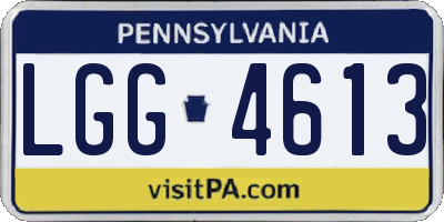 PA license plate LGG4613