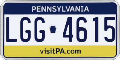 PA license plate LGG4615