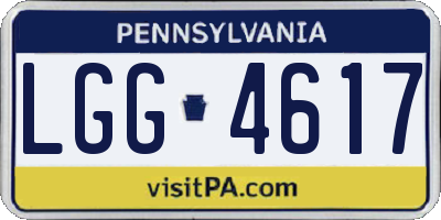 PA license plate LGG4617