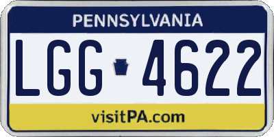 PA license plate LGG4622