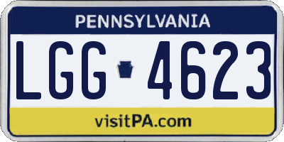 PA license plate LGG4623