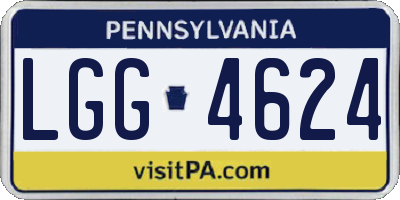 PA license plate LGG4624
