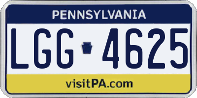 PA license plate LGG4625