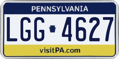 PA license plate LGG4627