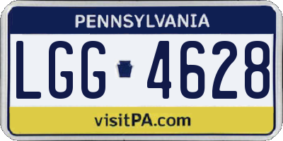 PA license plate LGG4628