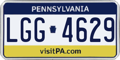 PA license plate LGG4629