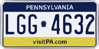 PA license plate LGG4632