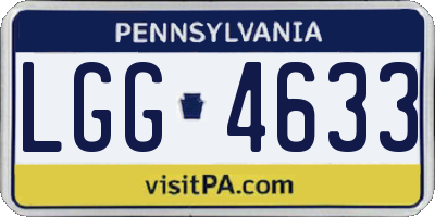 PA license plate LGG4633