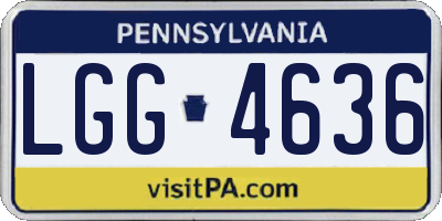 PA license plate LGG4636