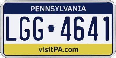 PA license plate LGG4641