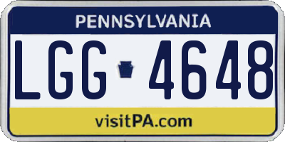 PA license plate LGG4648