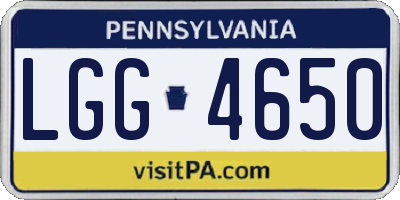 PA license plate LGG4650