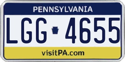 PA license plate LGG4655