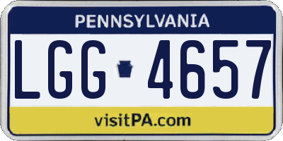 PA license plate LGG4657