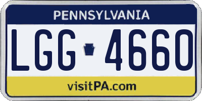 PA license plate LGG4660
