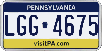 PA license plate LGG4675