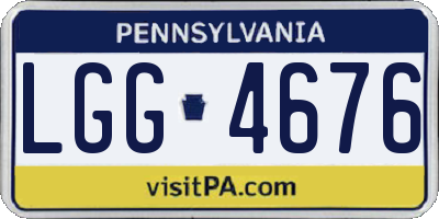 PA license plate LGG4676