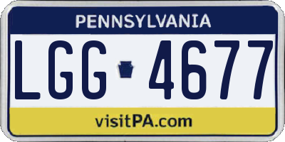 PA license plate LGG4677