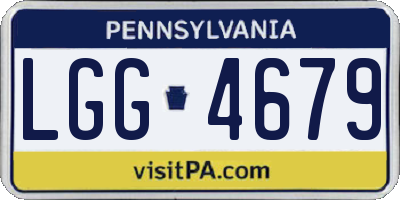 PA license plate LGG4679