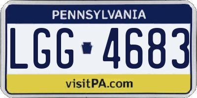 PA license plate LGG4683