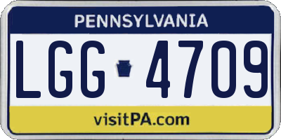 PA license plate LGG4709