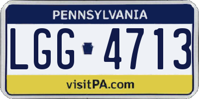PA license plate LGG4713