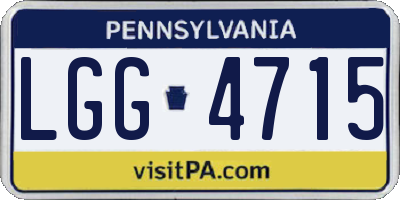 PA license plate LGG4715