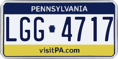PA license plate LGG4717