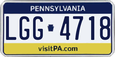 PA license plate LGG4718