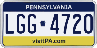 PA license plate LGG4720