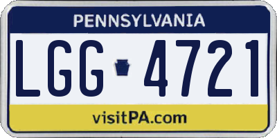 PA license plate LGG4721