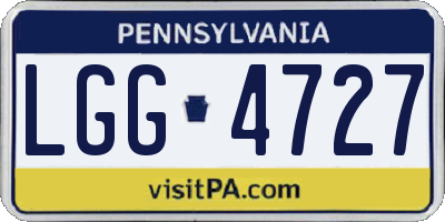 PA license plate LGG4727