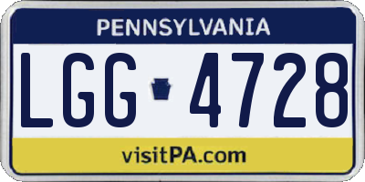 PA license plate LGG4728