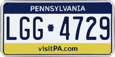 PA license plate LGG4729
