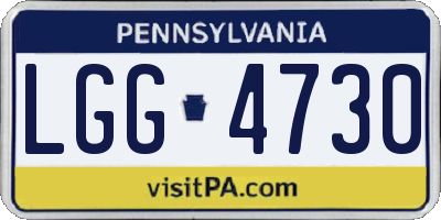 PA license plate LGG4730