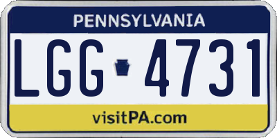 PA license plate LGG4731