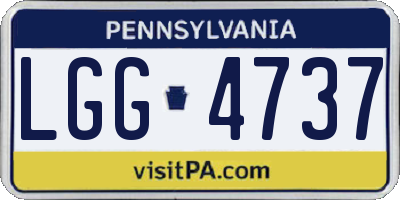 PA license plate LGG4737