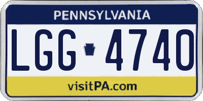 PA license plate LGG4740