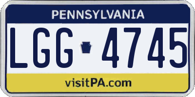 PA license plate LGG4745